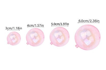 HOLOGRAM PINK BALL TOPPER 12PCS