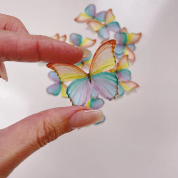 More Wafer Paper Butterflies Rainbow Pack of 24