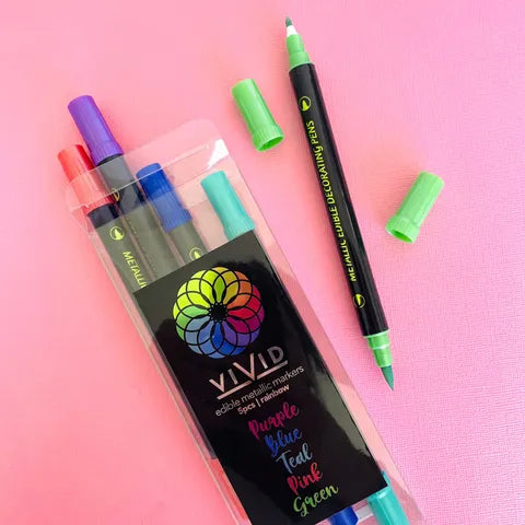 VIVID | EDIBLE METALLIC MARKERS | RAINBOW