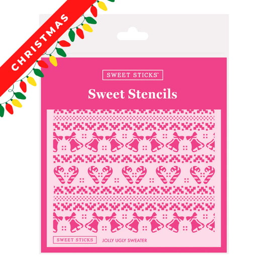 Jolly Ugly Sweater Sweet Sticks Stencil