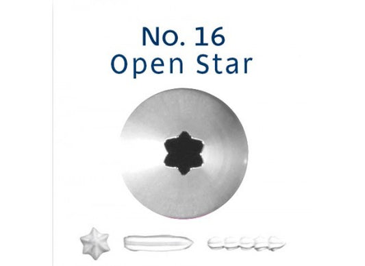 No.16 OPEN STAR STANDARD S/S PIPING TIP