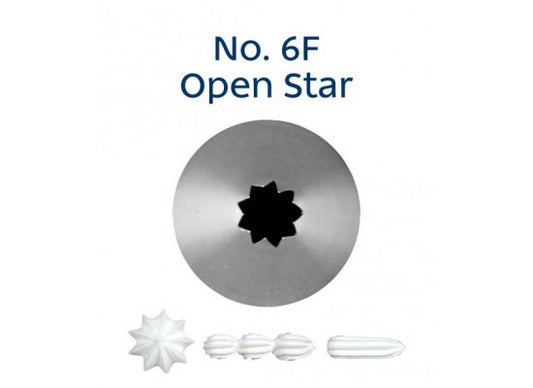 No. 6F OPEN STAR MEDIUM S/S PIPING TIP