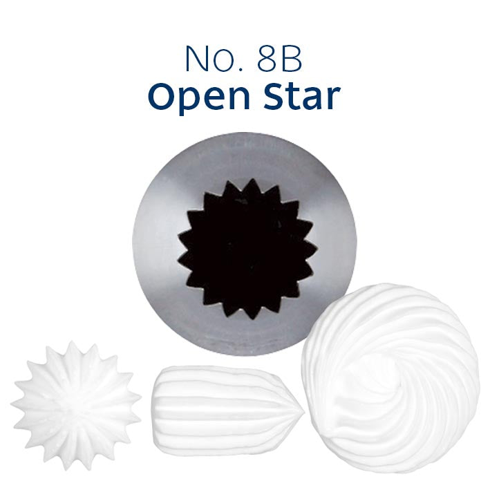 No.8B OPEN STAR LARGE S/S PIPING TIP