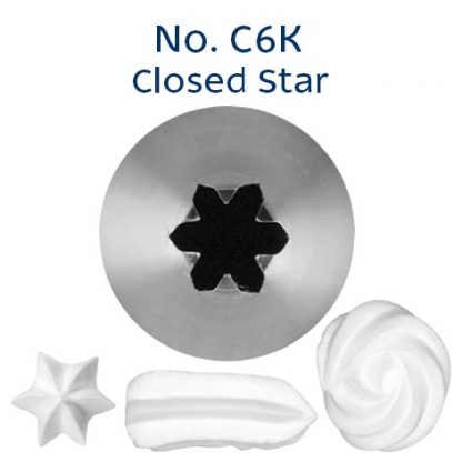 No.C6K CLOSED STAR MEDIUM S/S PIPING TIP