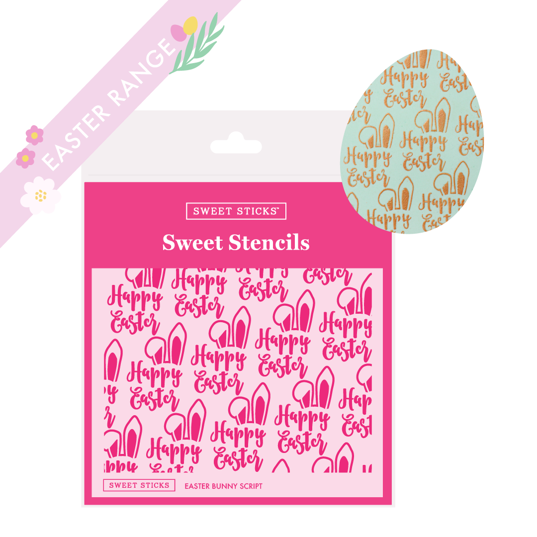 Easter Bunny Script - Sweet Sticks Stencil